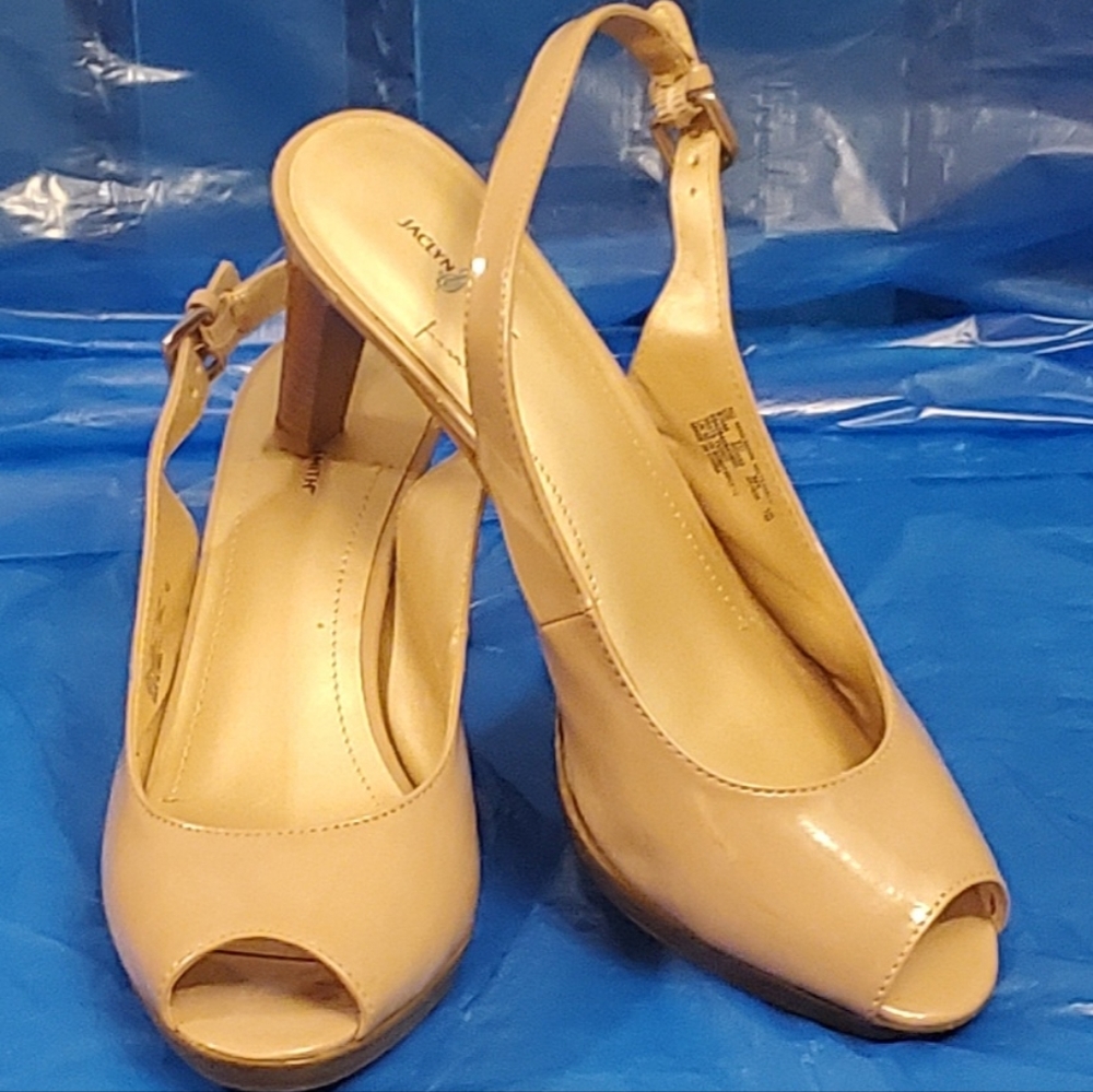 Women's Taupe Slingback Heels